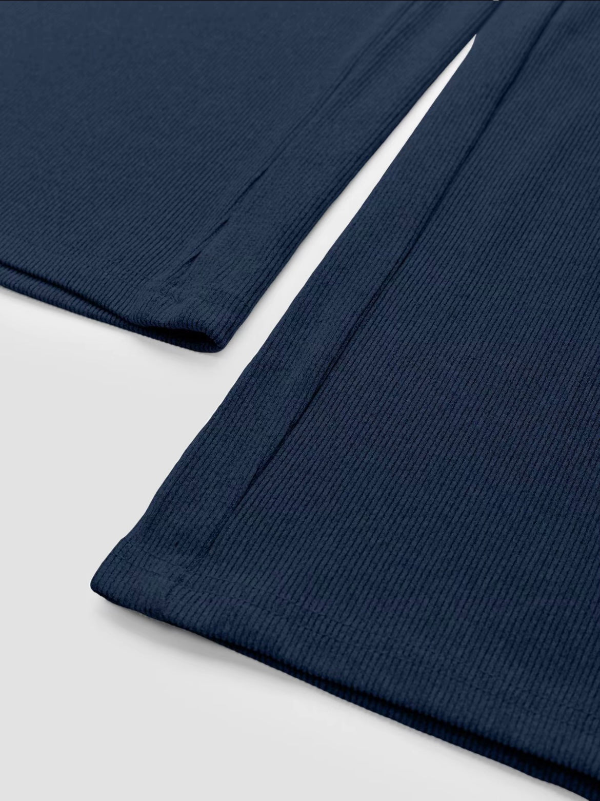 Two-piece Set Women's Solid Button Front Ribbed Crop Top & Elastic Waist Pants, Casual Long Sleeve Round Neck Top & Trousers 2 Piece Set for Spring & Fall, Women's Clothes for Daily Wear