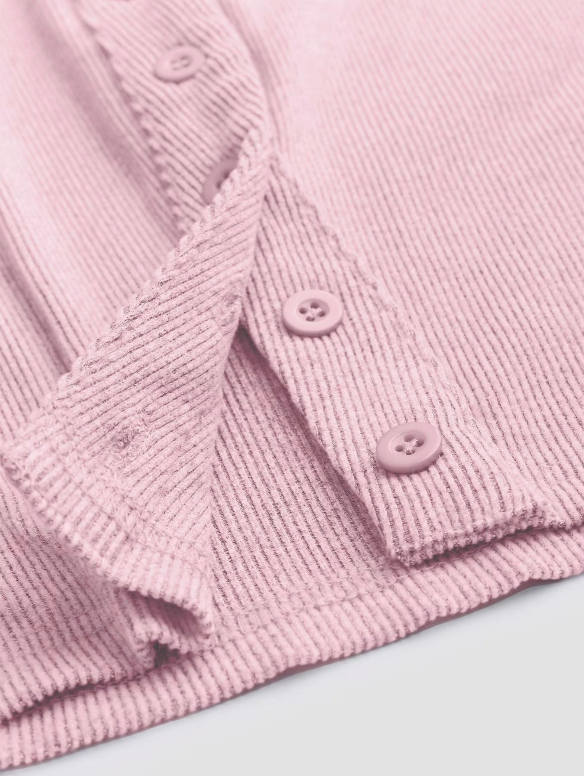 Two-piece Set Women's Solid Button Front Ribbed Crop Top & Elastic Waist Pants, Casual Long Sleeve Round Neck Top & Trousers 2 Piece Set for Spring & Fall, Women's Clothes for Daily Wear