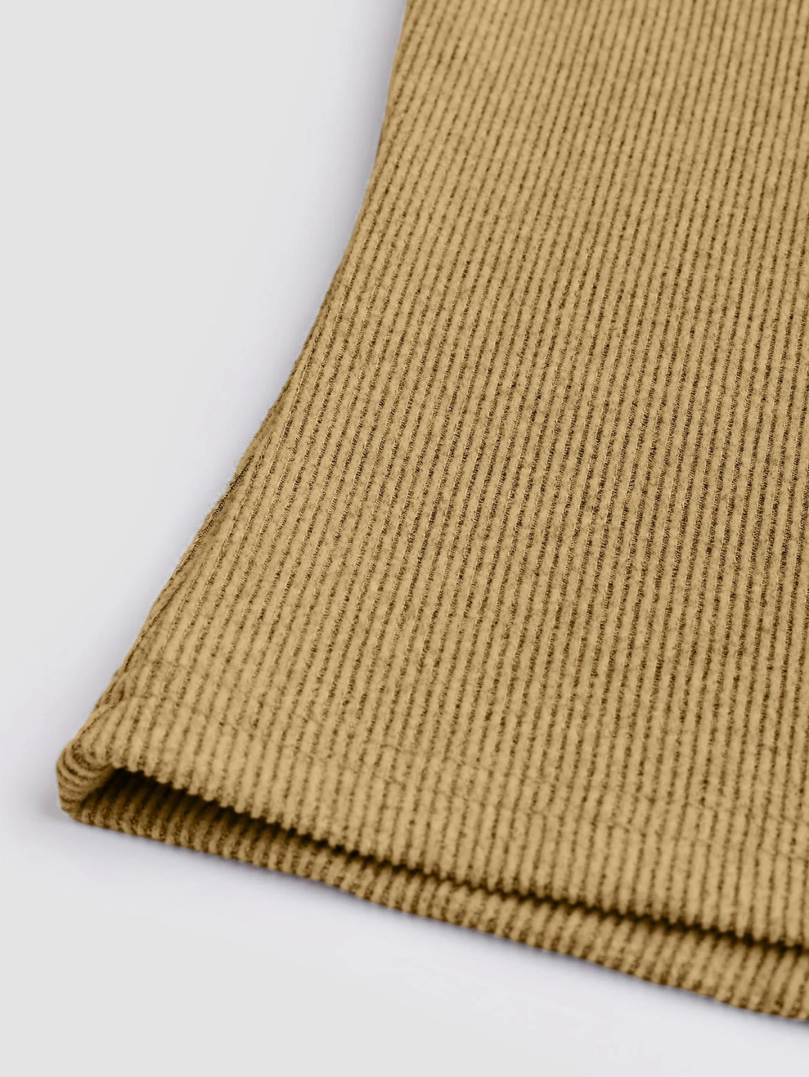 Two-piece Set Women's Solid Button Front Ribbed Crop Top & Elastic Waist Pants, Casual Long Sleeve Round Neck Top & Trousers 2 Piece Set for Spring & Fall, Women's Clothes for Daily Wear