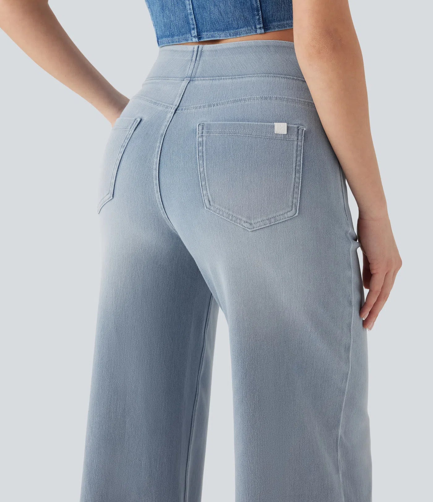 High-Waist Wide-Leg Jeans – Stretch Fit