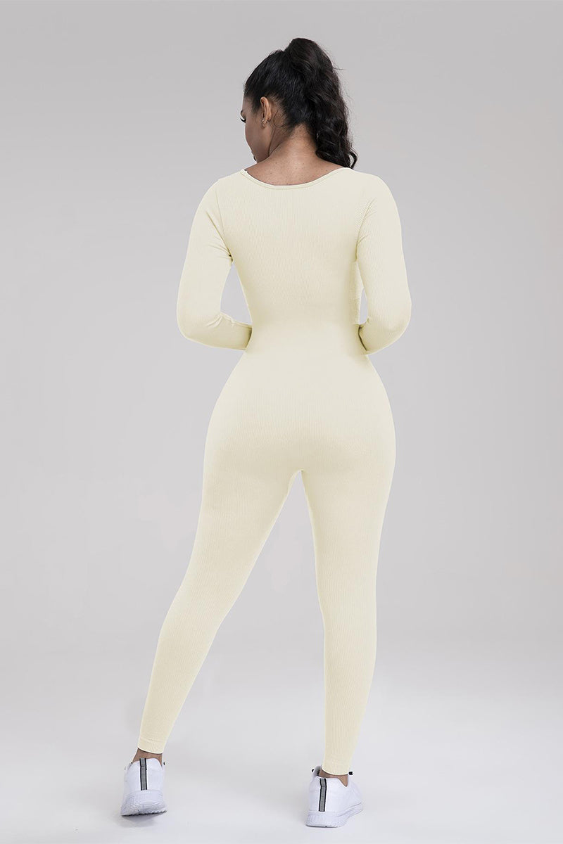 Seamless U-Neck Shaping Jumpsuit – Long Sleeve