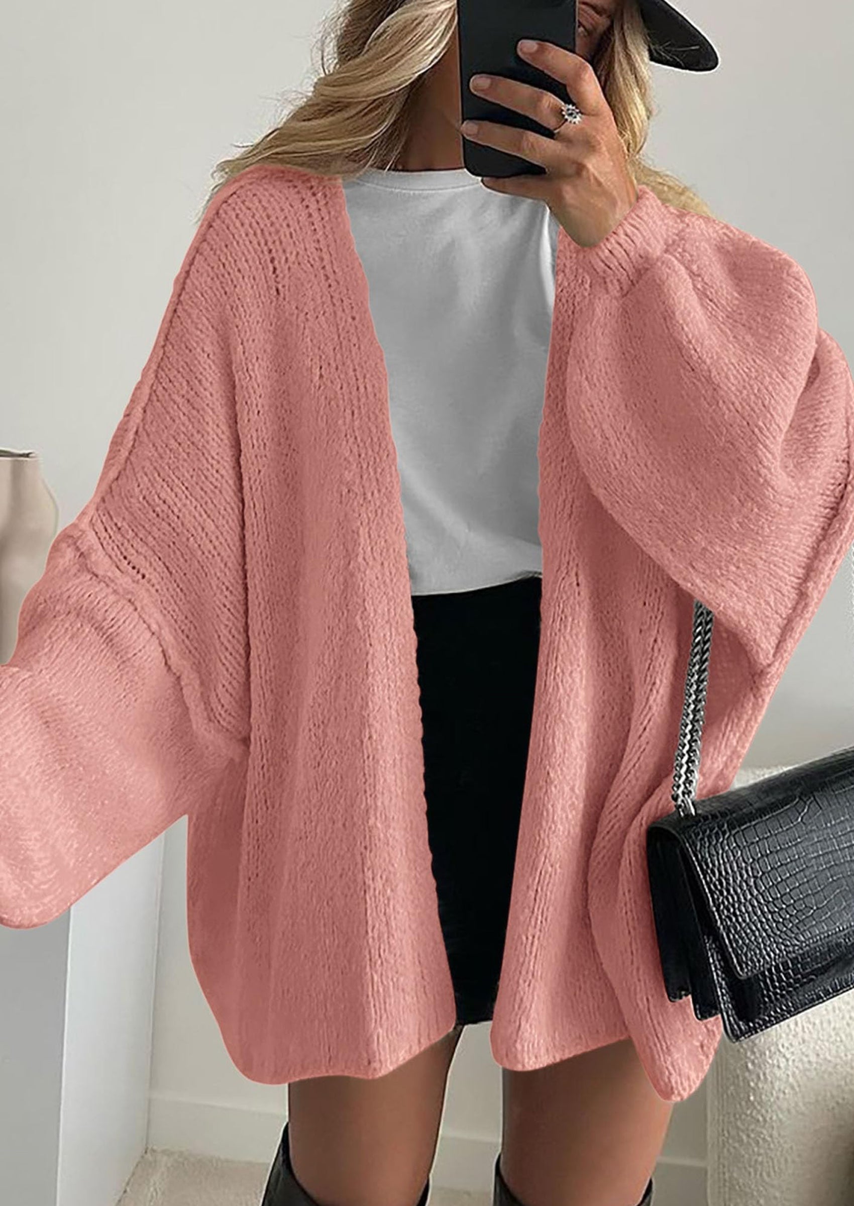 Oversized Open-Front Cardigan – Lantern Slee