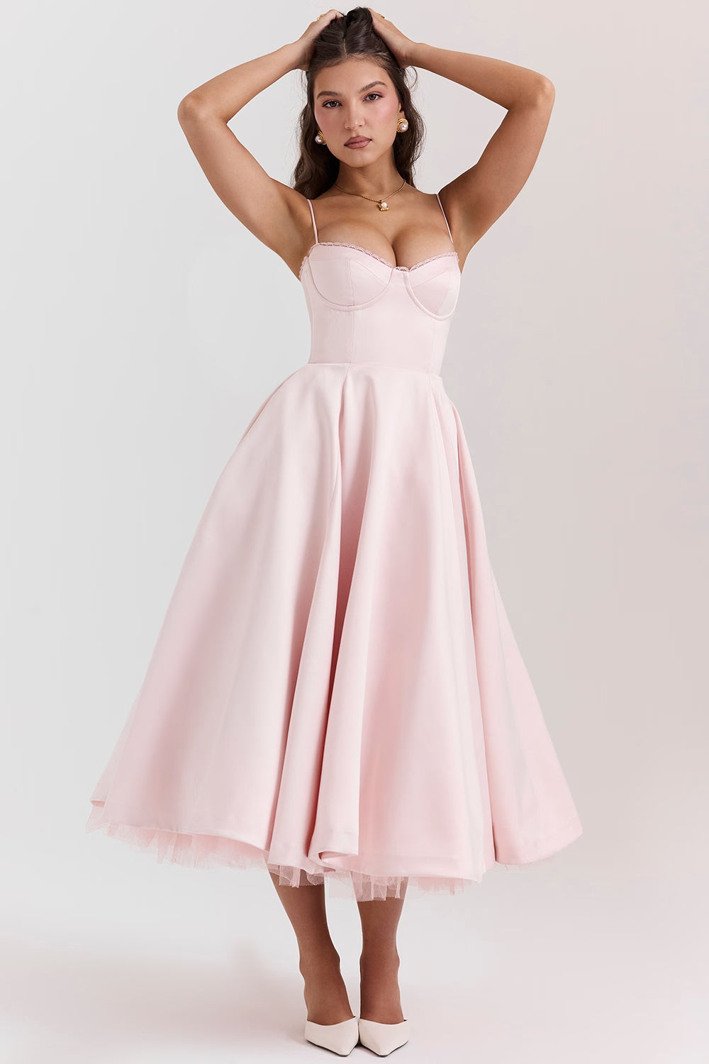 Mademoiselle Midi Dress - Blush