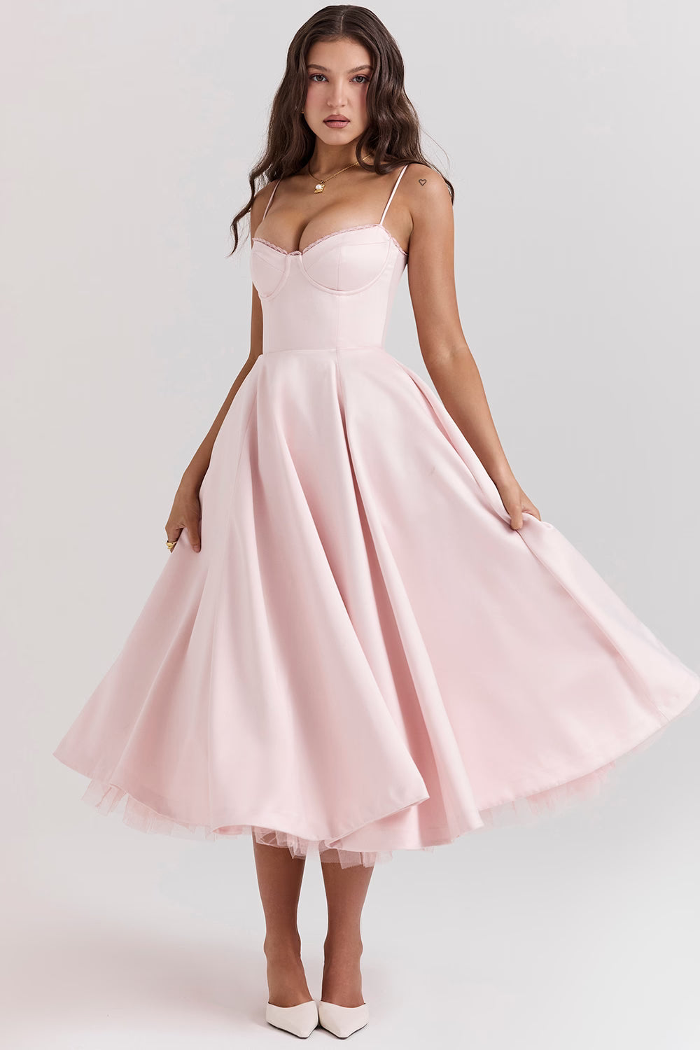 Mademoiselle Midi Dress - Blush