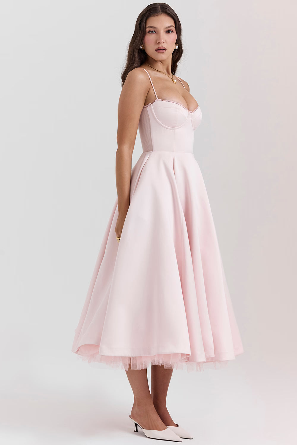 Mademoiselle Midi Dress - Blush