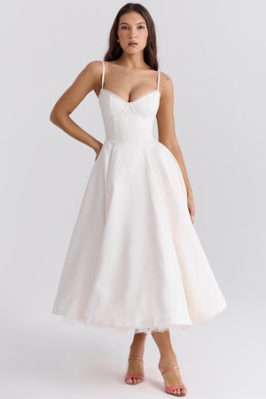 Mademoiselle Midi Dress - Ivory