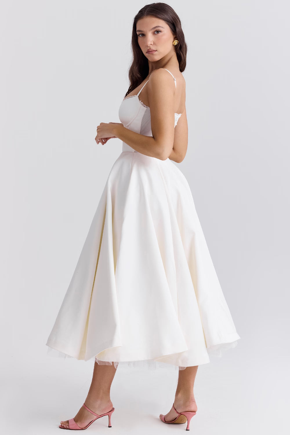 Mademoiselle Midi Dress - Ivory