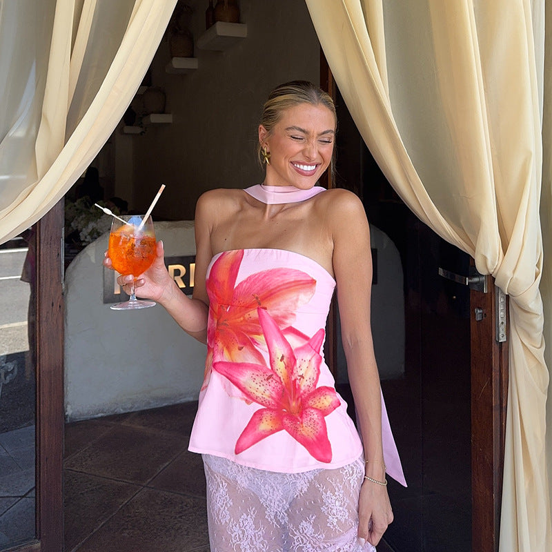 Floral Sleeveless Top with Scarf – Romantic, Breezy, Effortlessly Chic