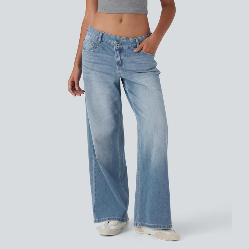 The Flex Asymmetric Low Rise Wide™ - Leg Jeans