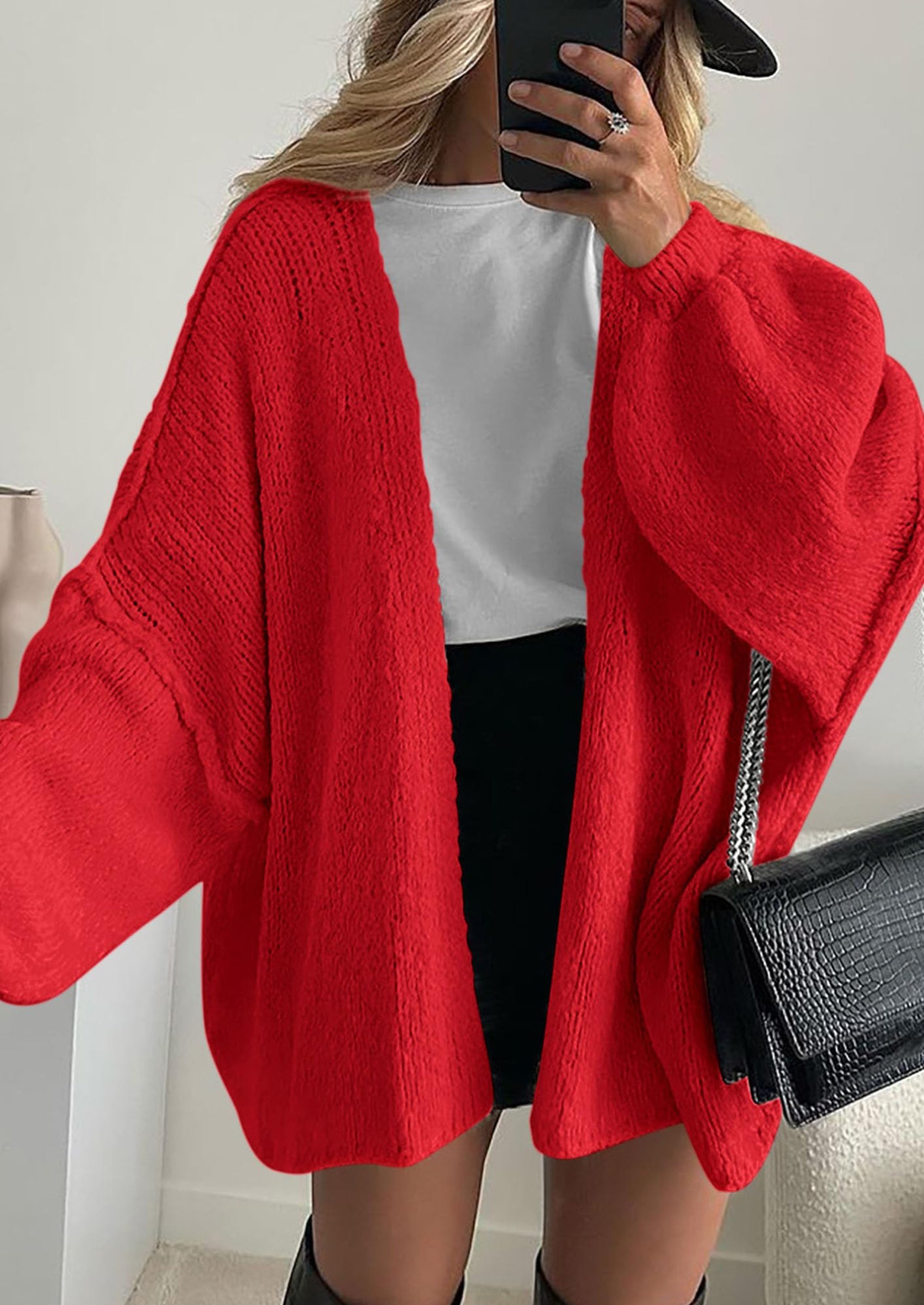 Oversized Open-Front Cardigan – Lantern Slee