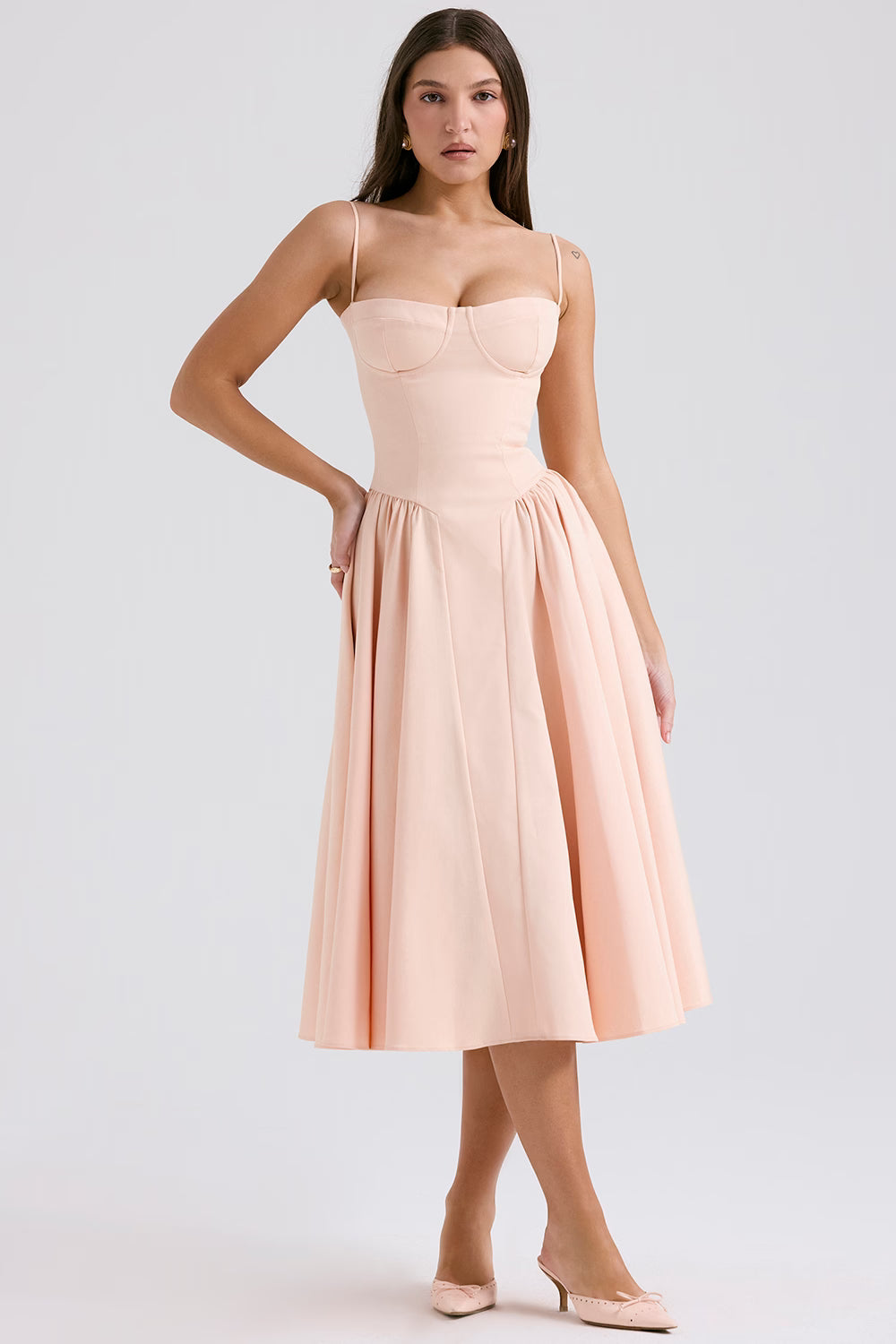 Samaria Midi Dress - Blush
