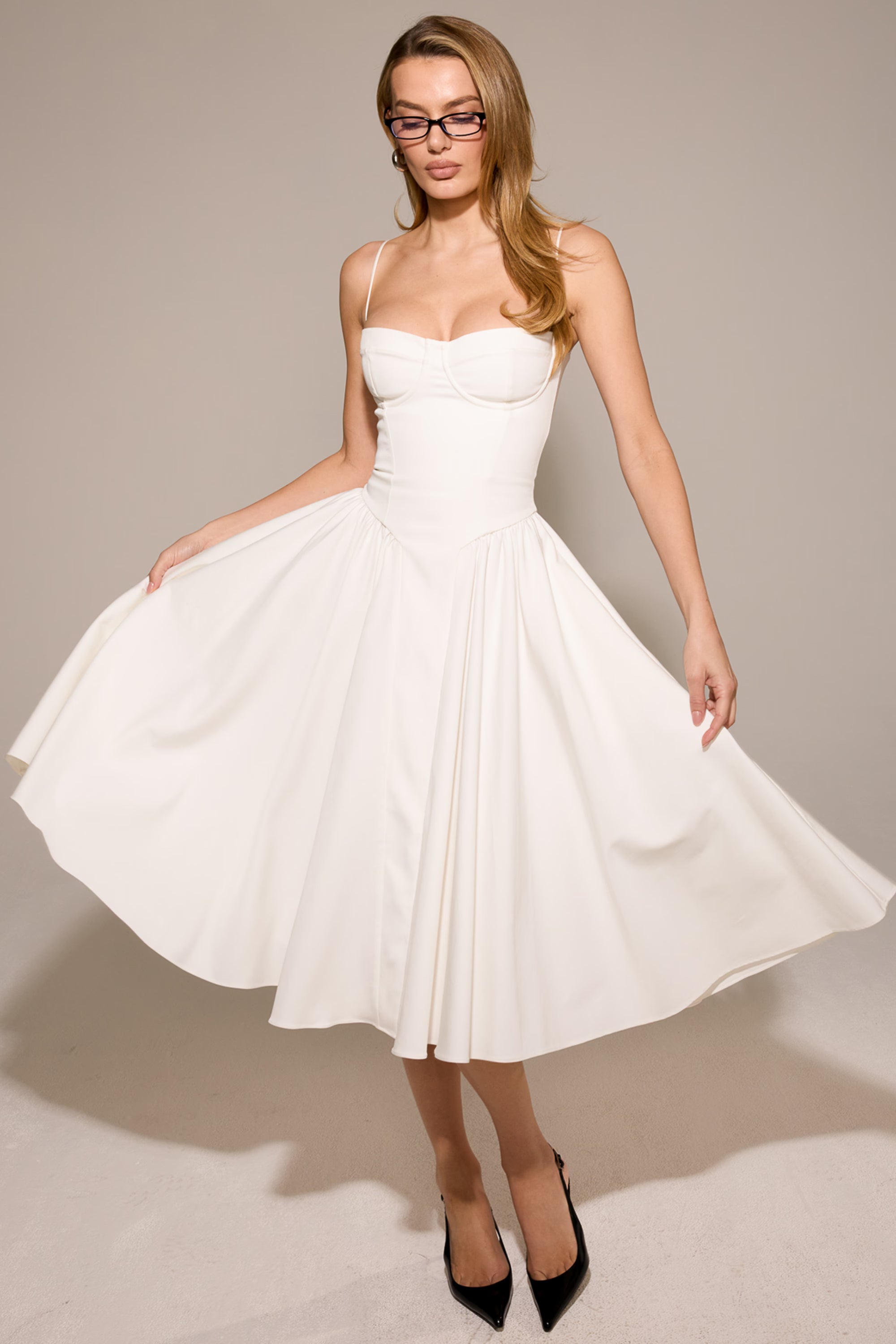 Samaria Midi Dress - Ivory