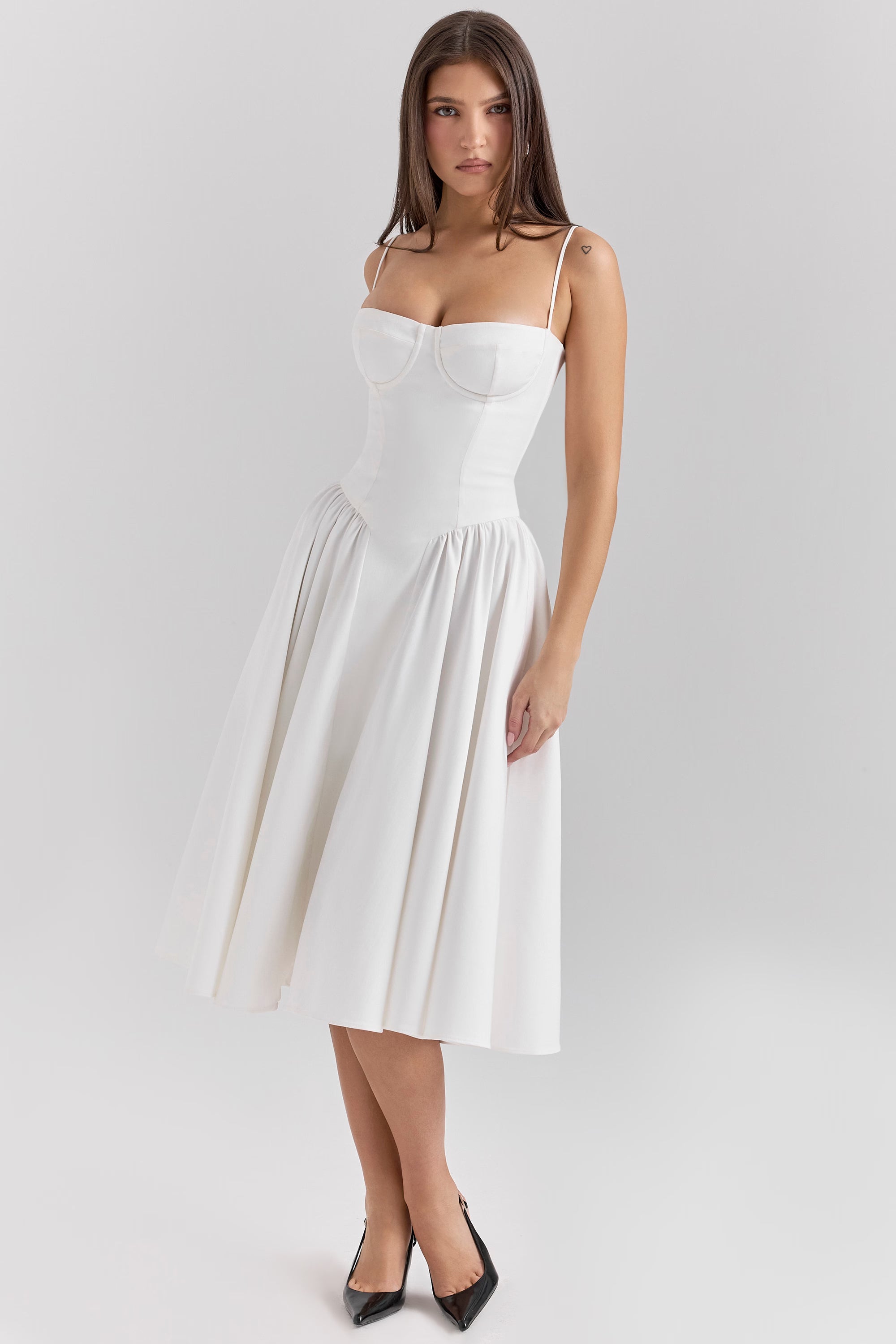 Samaria Midi Dress - Ivory