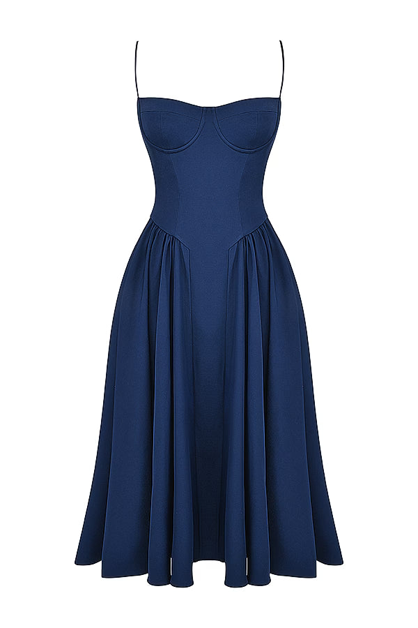 Samaria Midi Dress - Navy