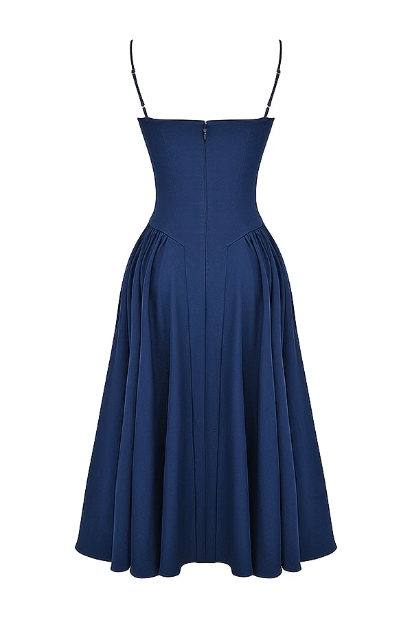 Samaria Midi Dress - Navy