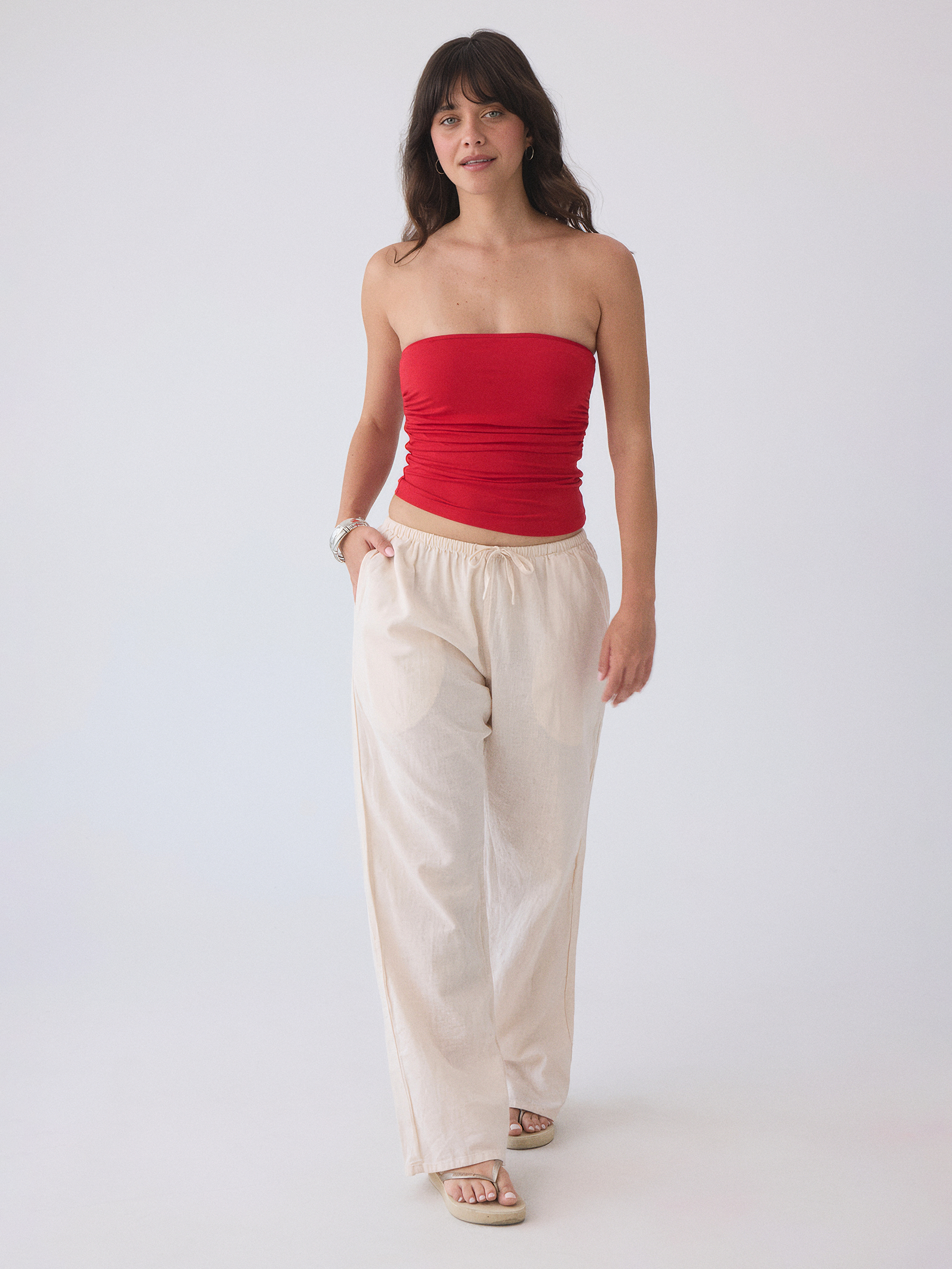 Ruched Strapless Tube Top – Compressive Fit