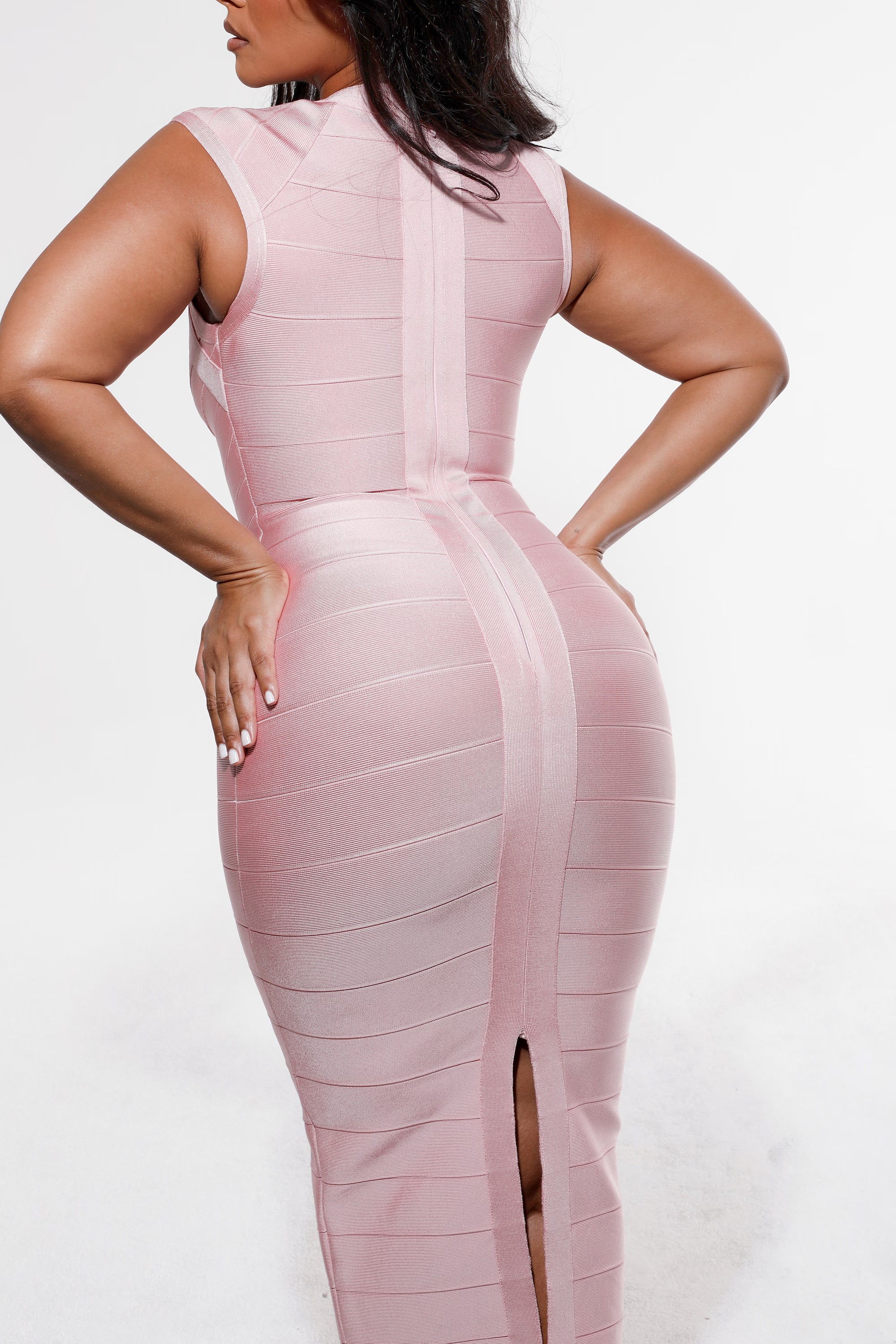 The Icon Midi Dress - Baby Pink