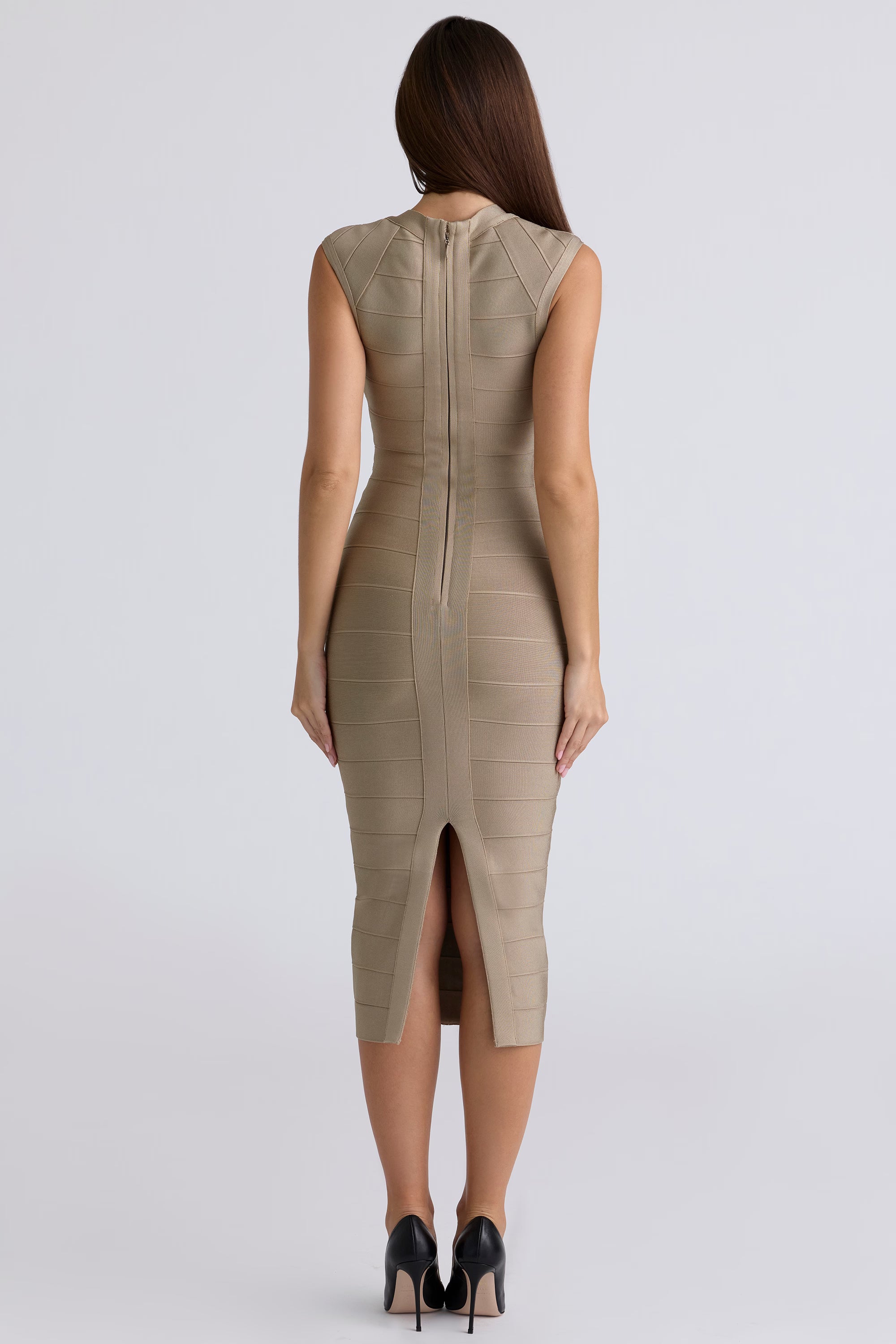 The Icon Midi Dress - Latte