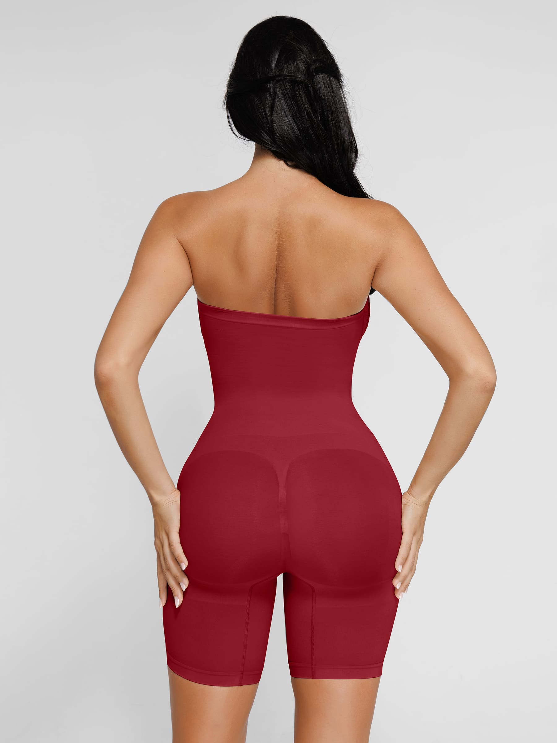 Feelingirl Seamless Strapless Bodysuit with Removable Straps