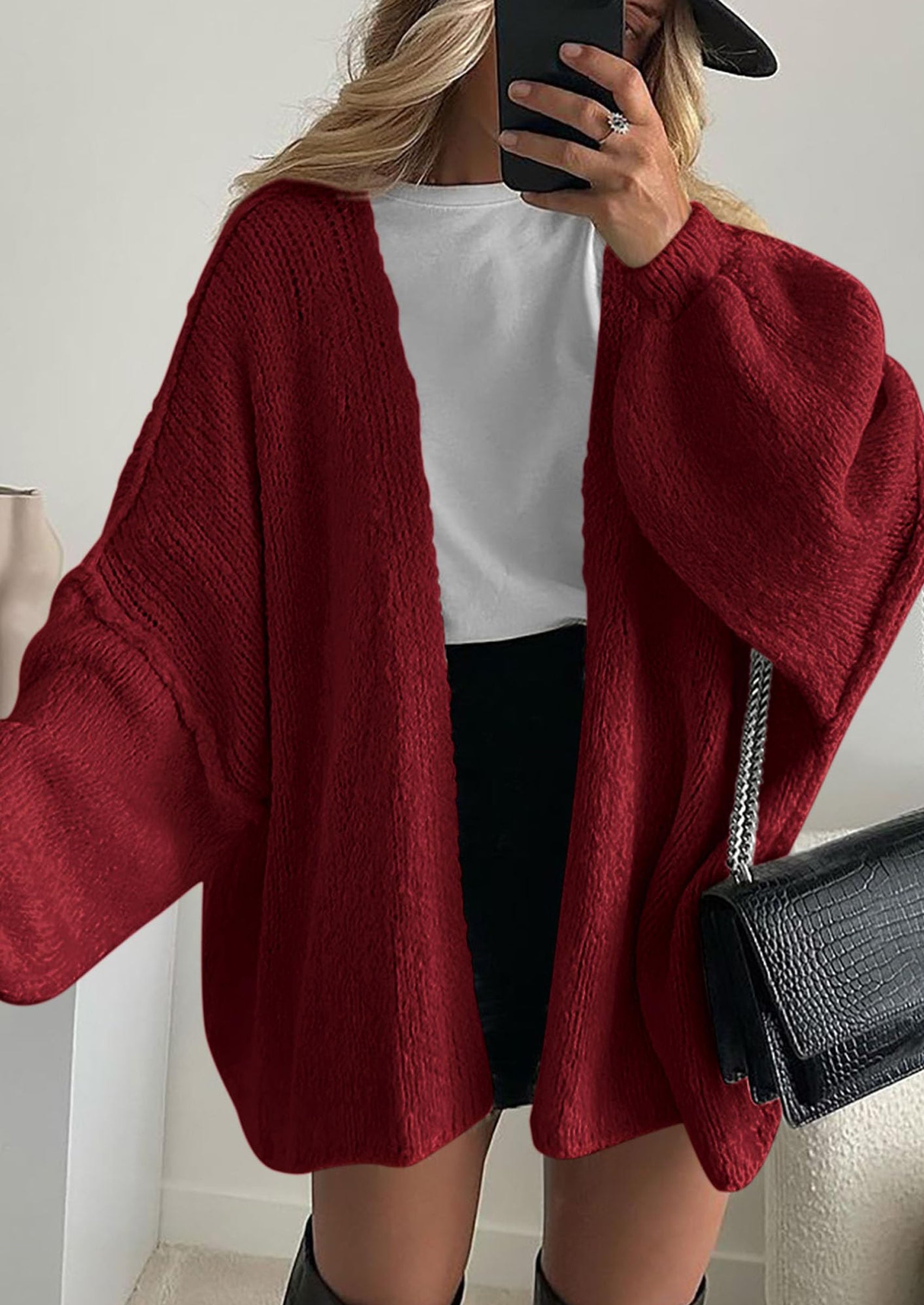Oversized Open-Front Cardigan – Lantern Slee