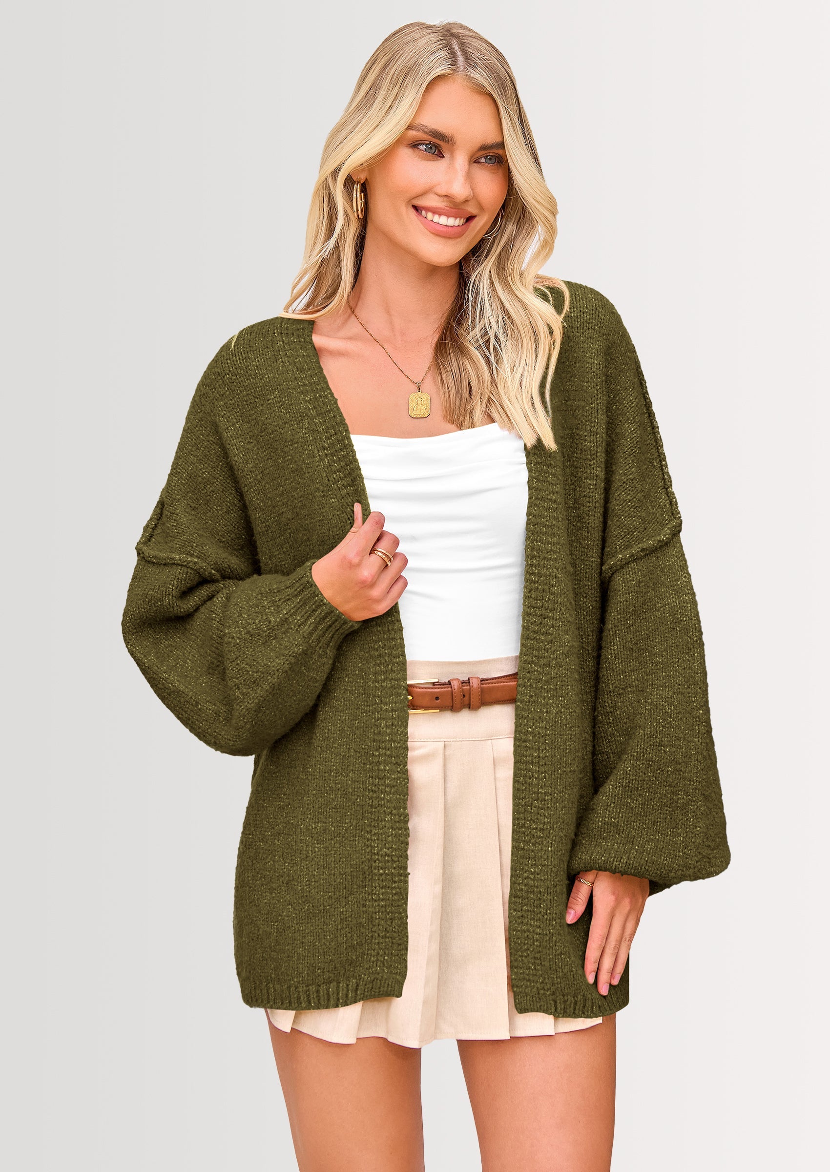 Oversized Open-Front Cardigan – Lantern Slee