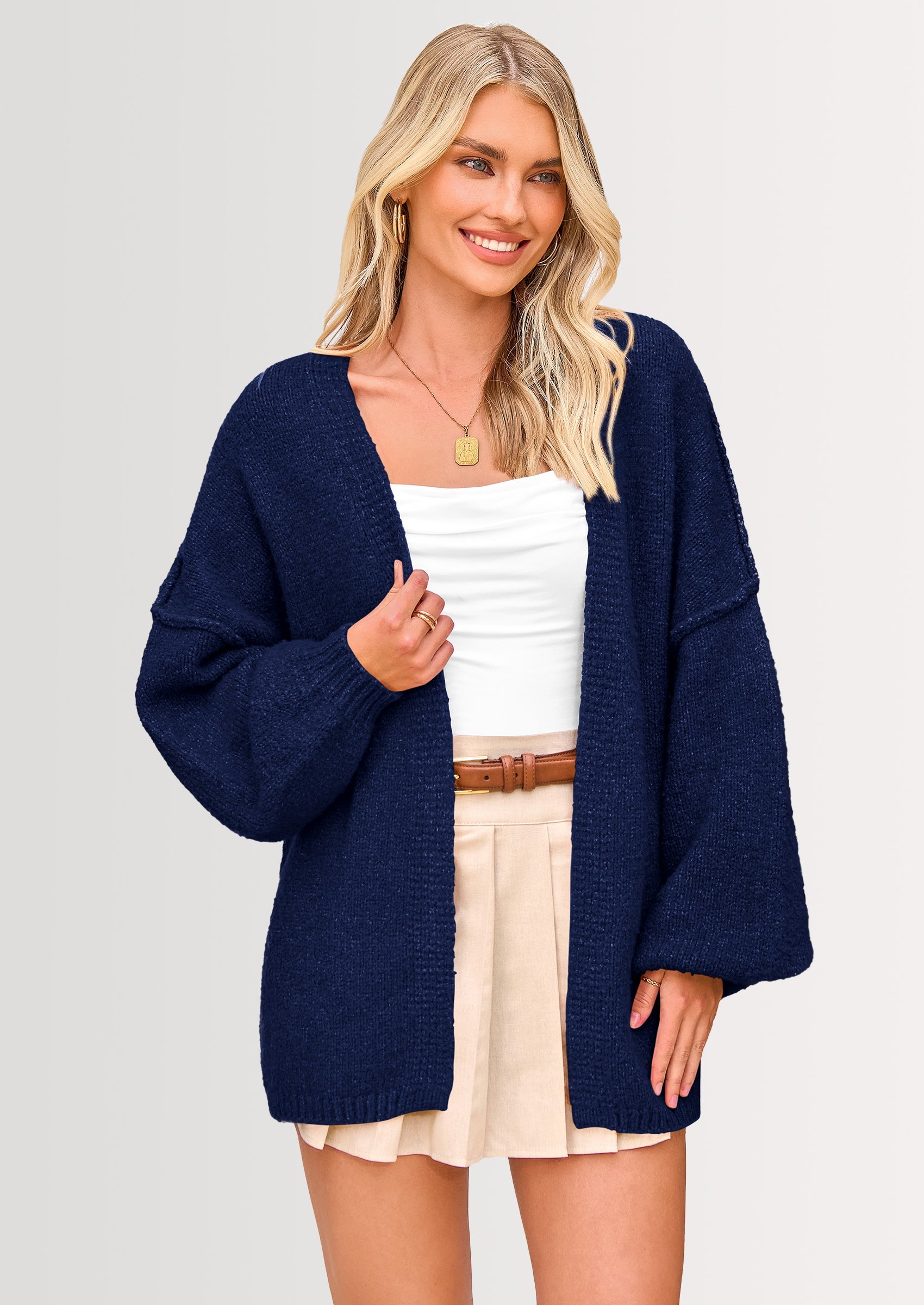 Oversized Open-Front Cardigan – Lantern Slee