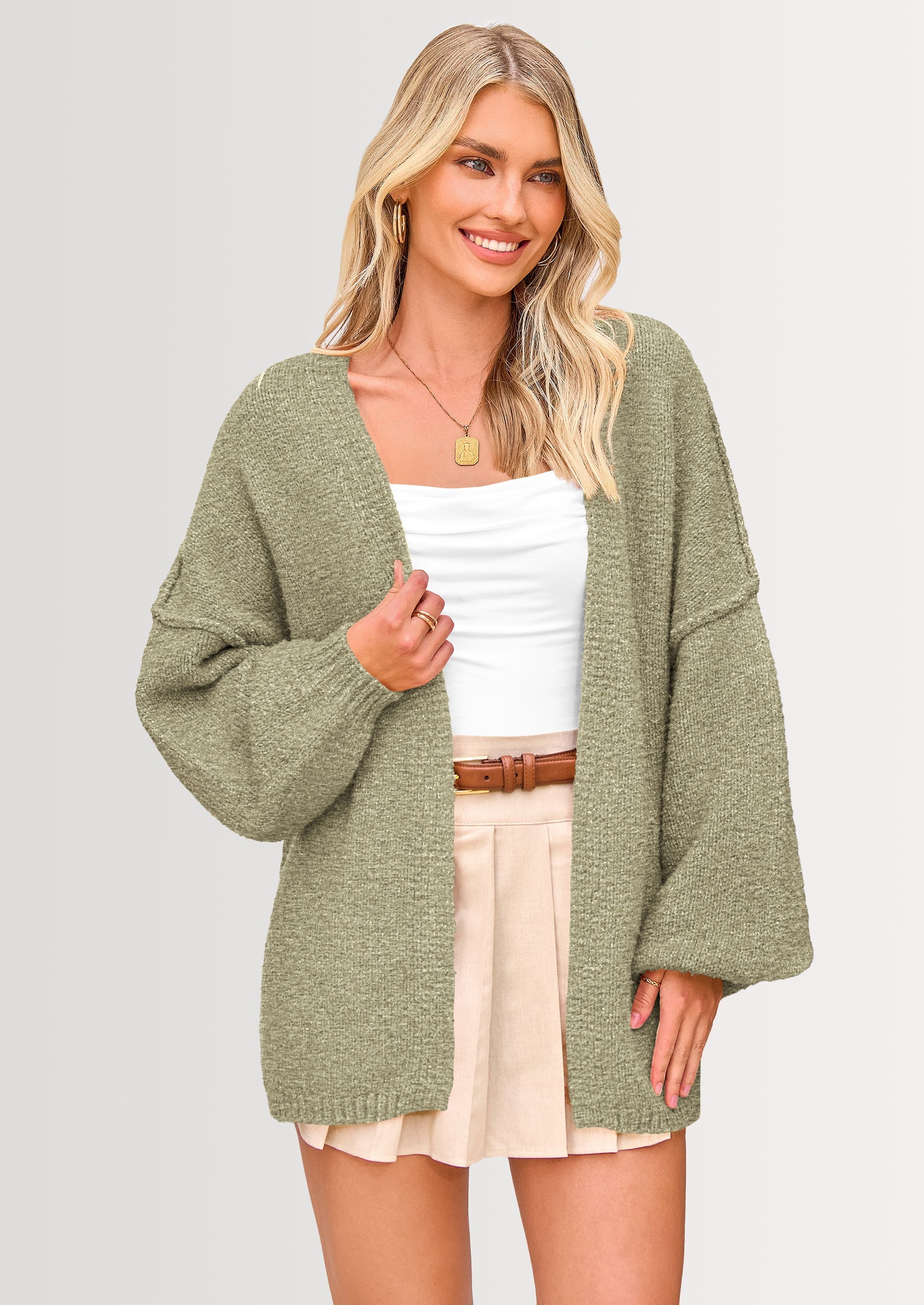 Oversized Open-Front Cardigan – Lantern Slee