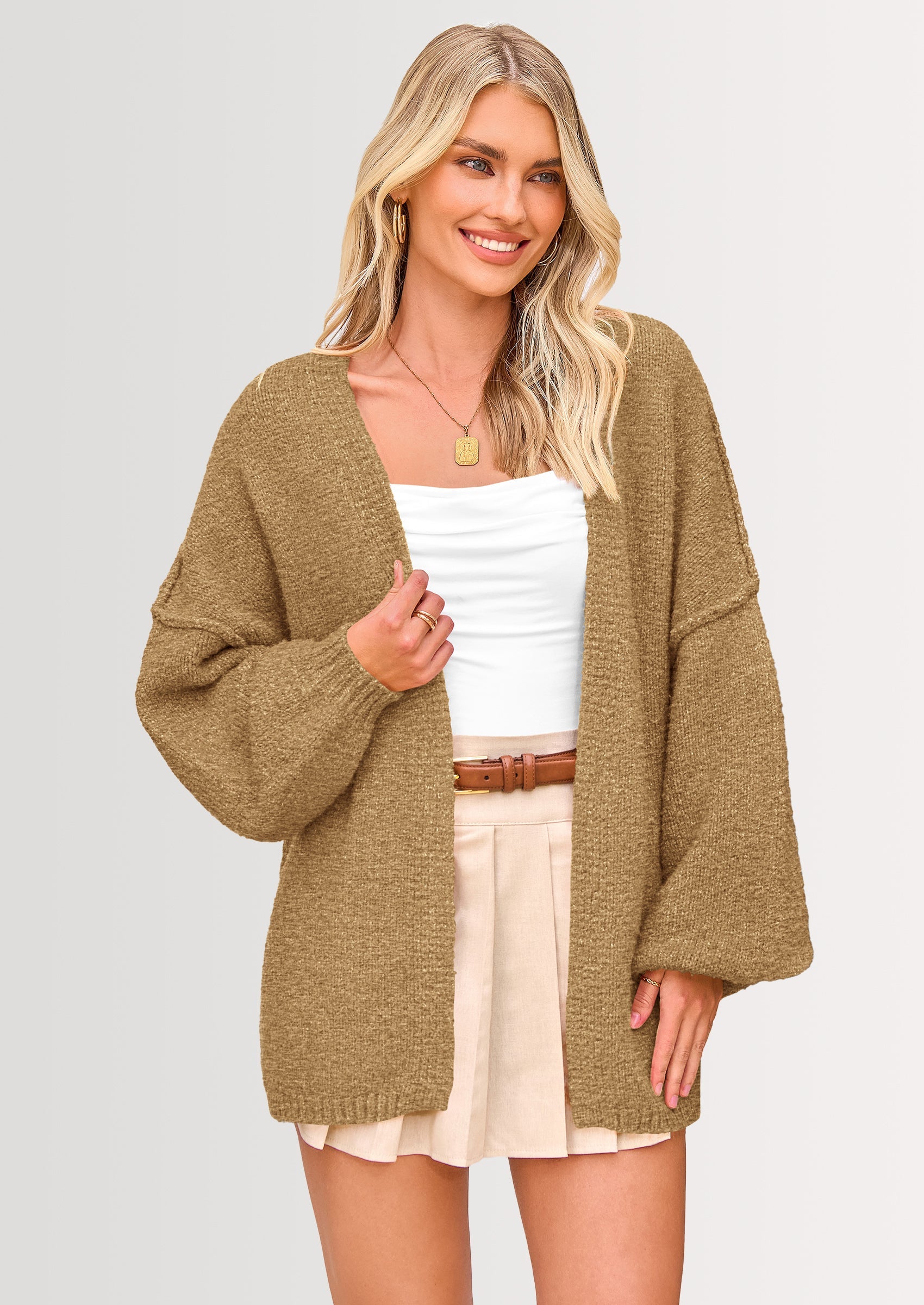 Oversized Open-Front Cardigan – Lantern Slee