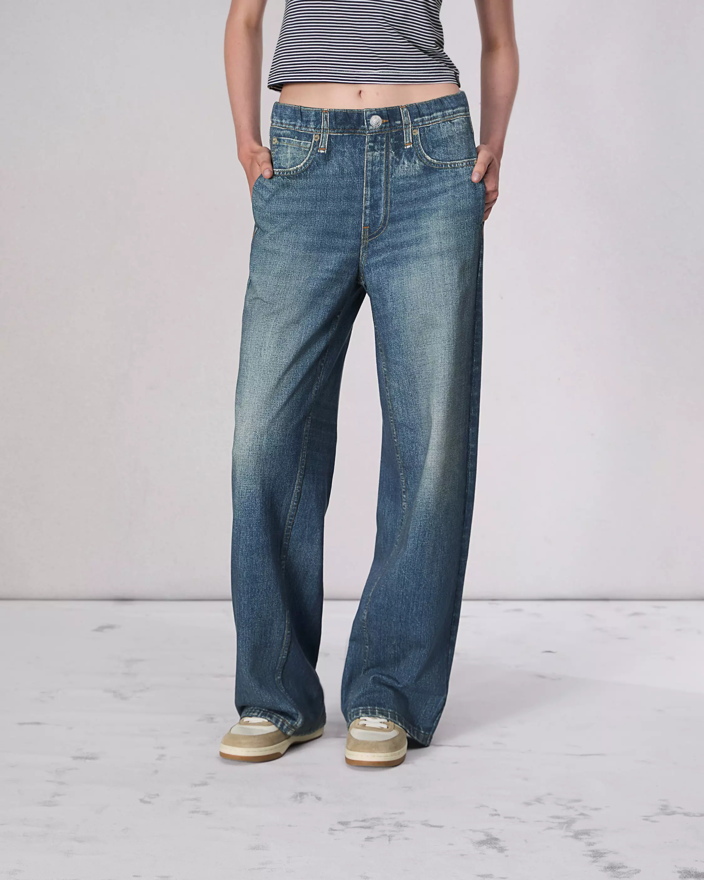 Relax Fit Sweat Denim – Vintage Wash