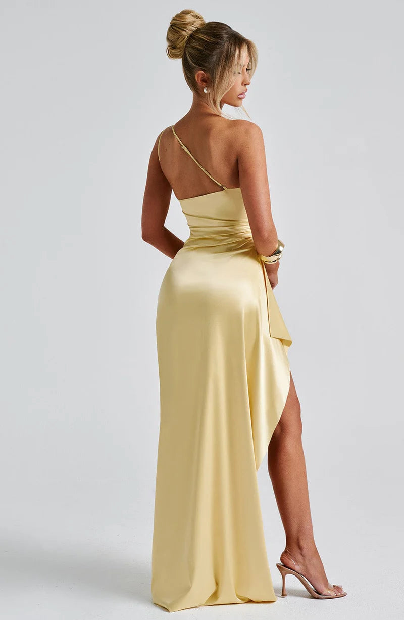 ARIEL MAXI DRESS — SCULPTING SATIN EDITION