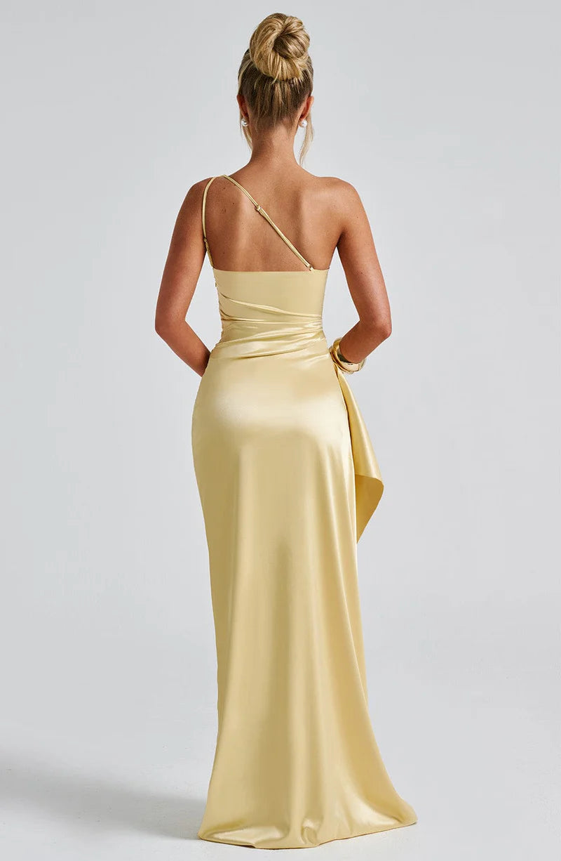 ARIEL MAXI DRESS — SCULPTING SATIN EDITION