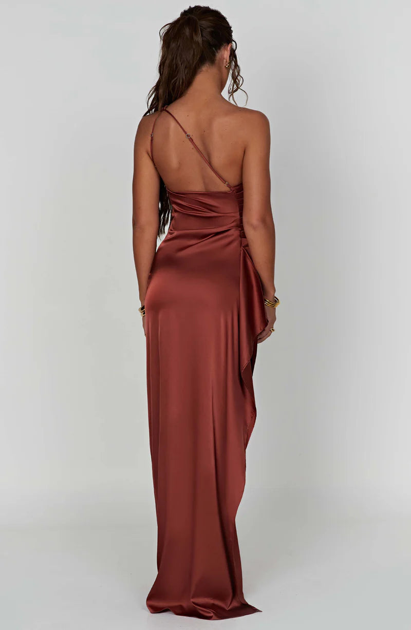 ARIEL MAXI DRESS — SCULPTING SATIN EDITION