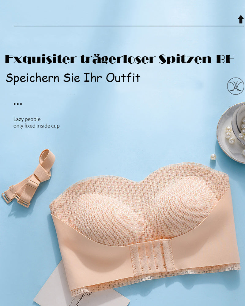 Trägerloser Rückenfreier Unsichtbarer Kabelloser Vorderverschluss Push-up BH