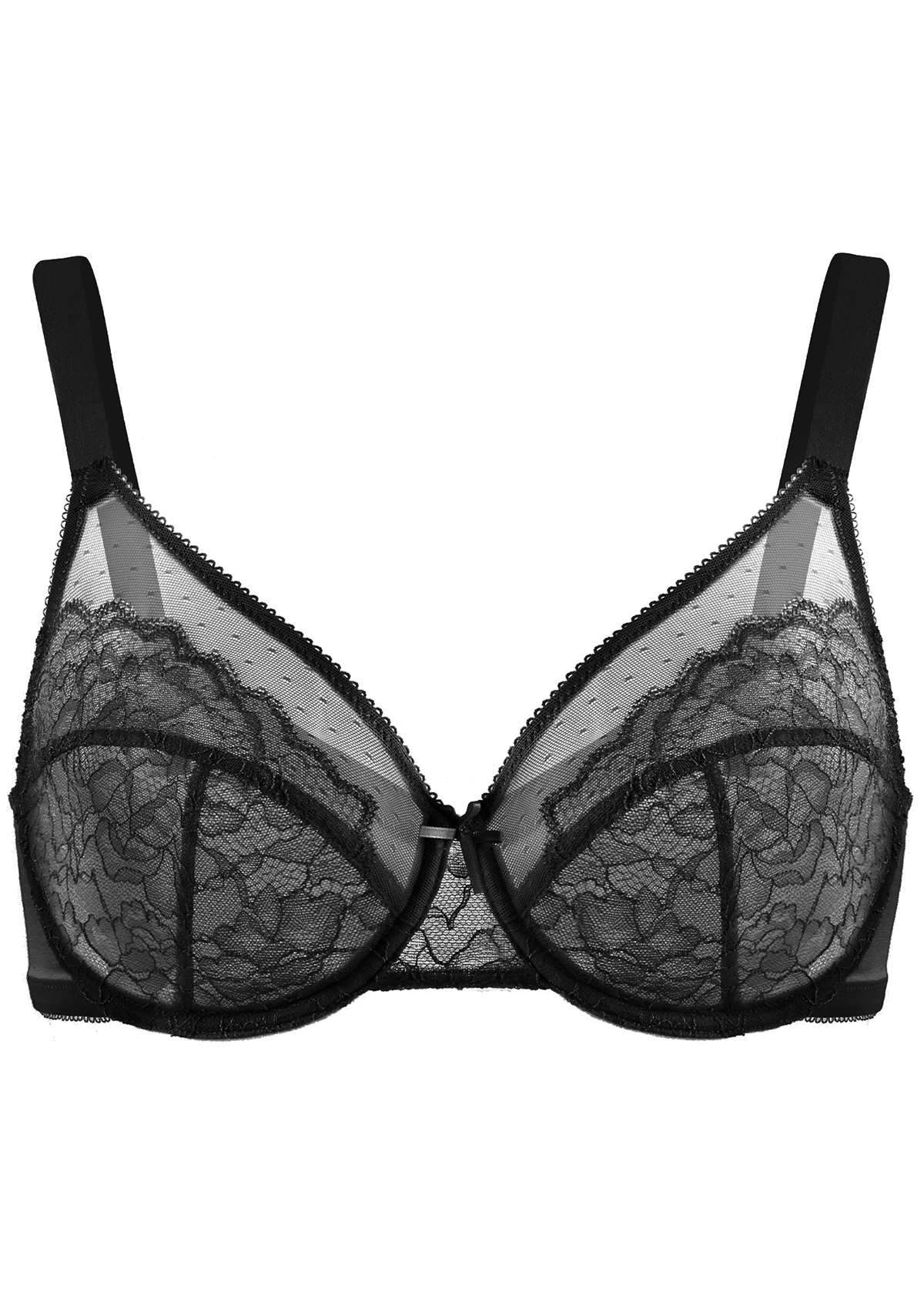 (Cardi B recommends)Enchante Lace Black Underwire Bra Set