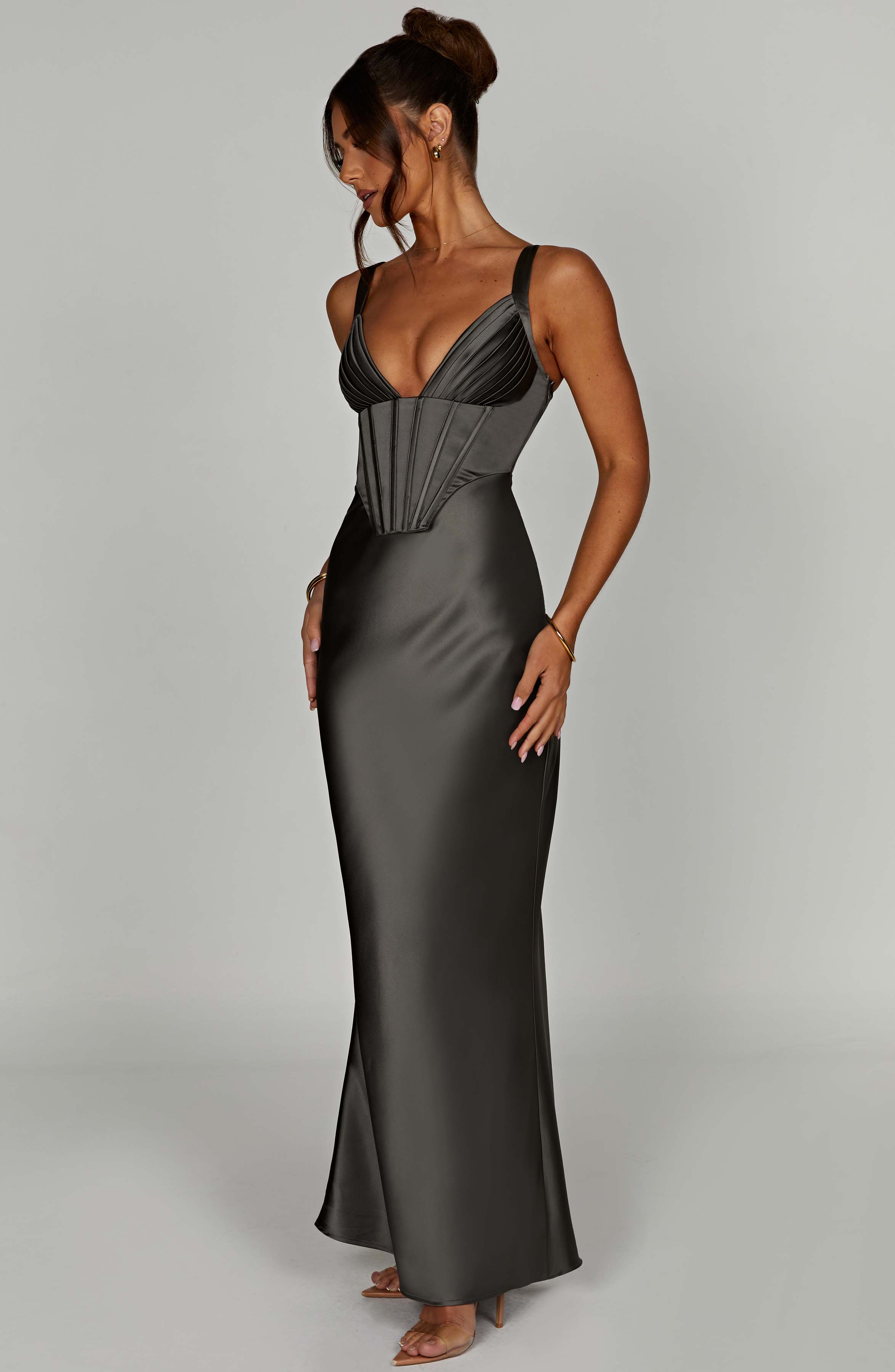 Shae Maxi Dress - Charcoal Gray