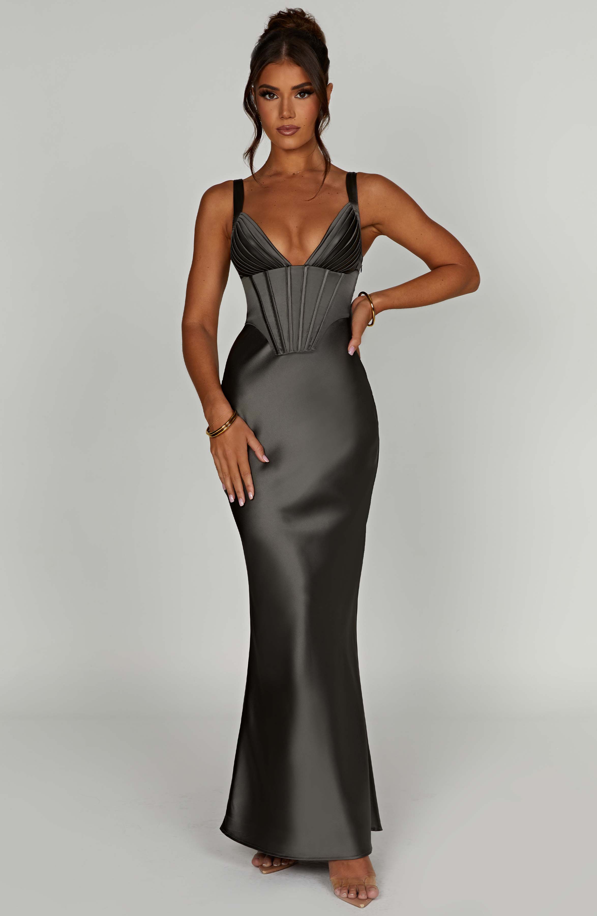 Shae Maxi Dress - Charcoal Gray