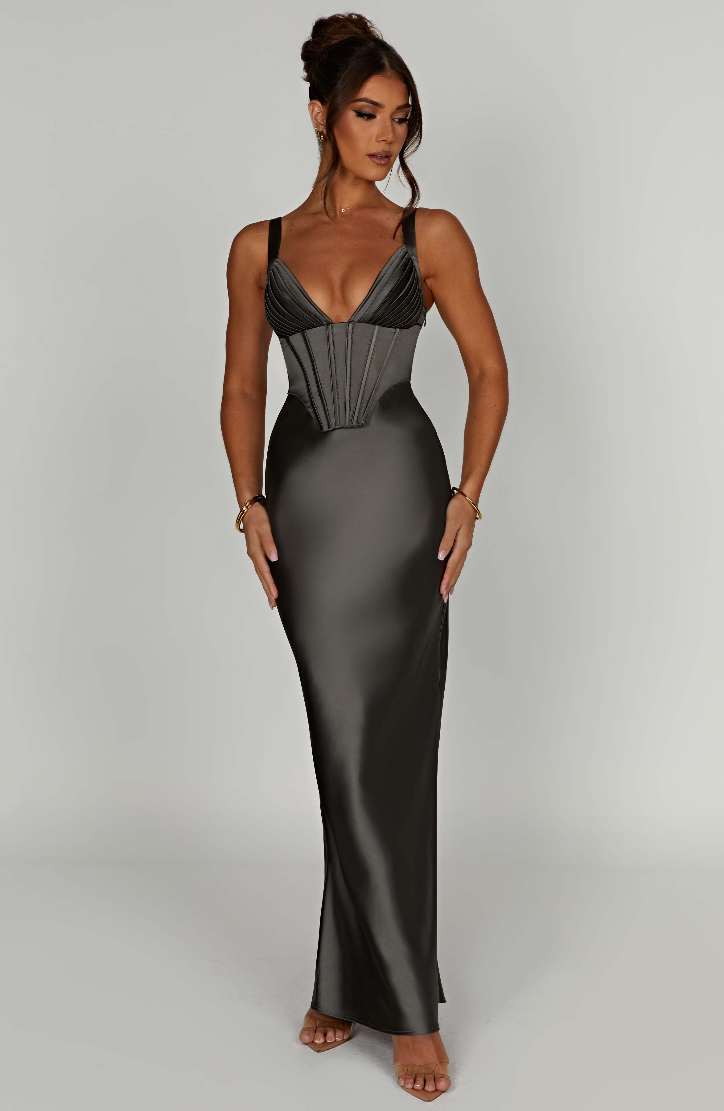 Shae Maxi Dress - Charcoal Gray