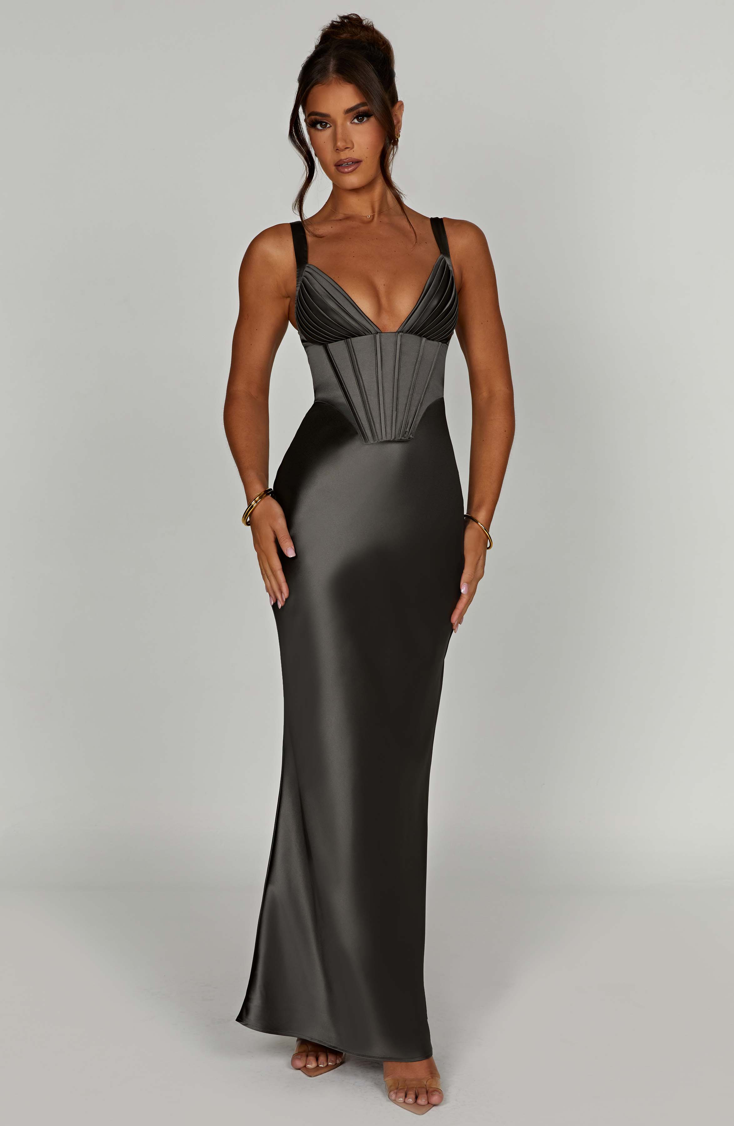 Shae Maxi Dress - Charcoal Gray