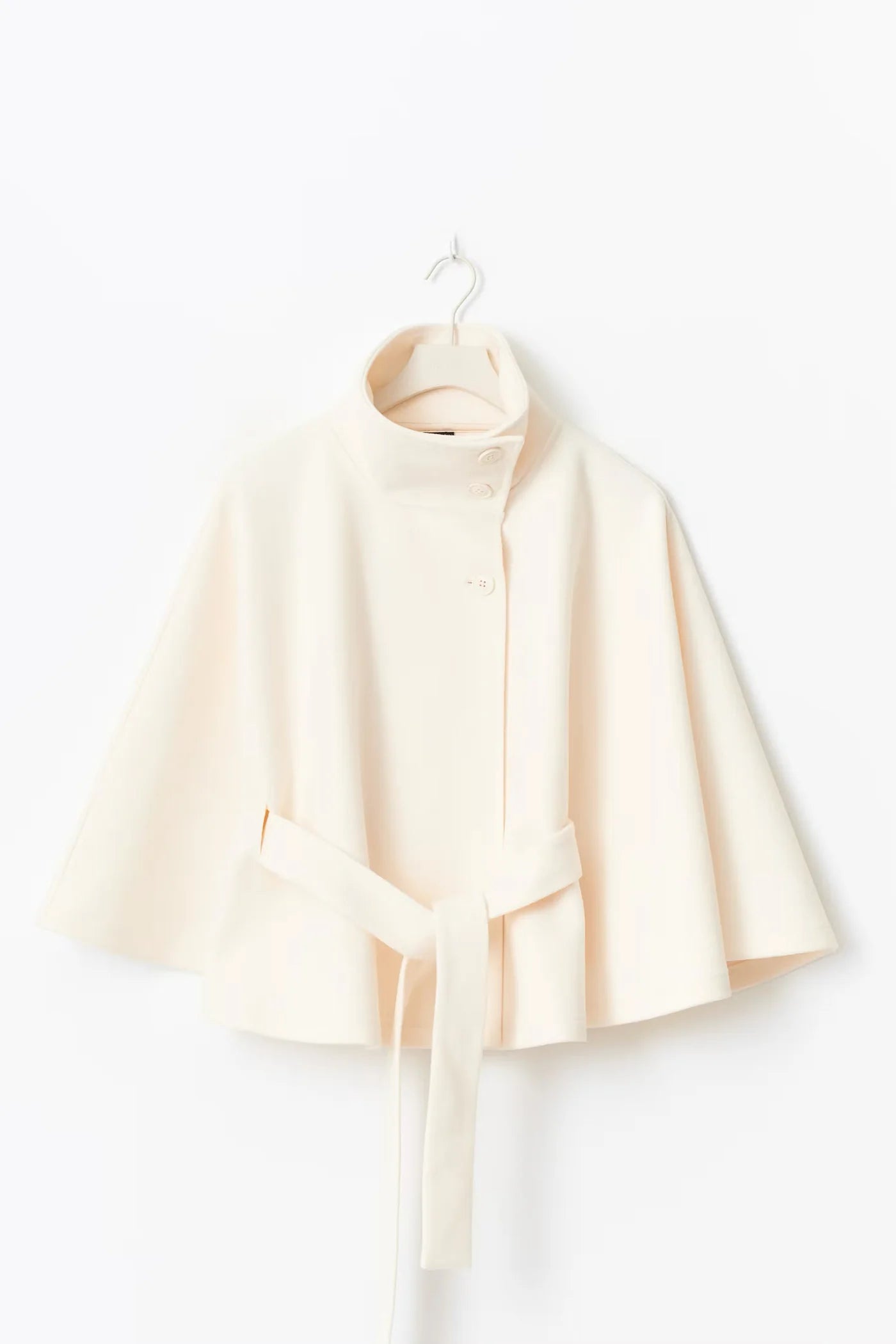 Belted High-Neck Cape – One Size Oversized Fit