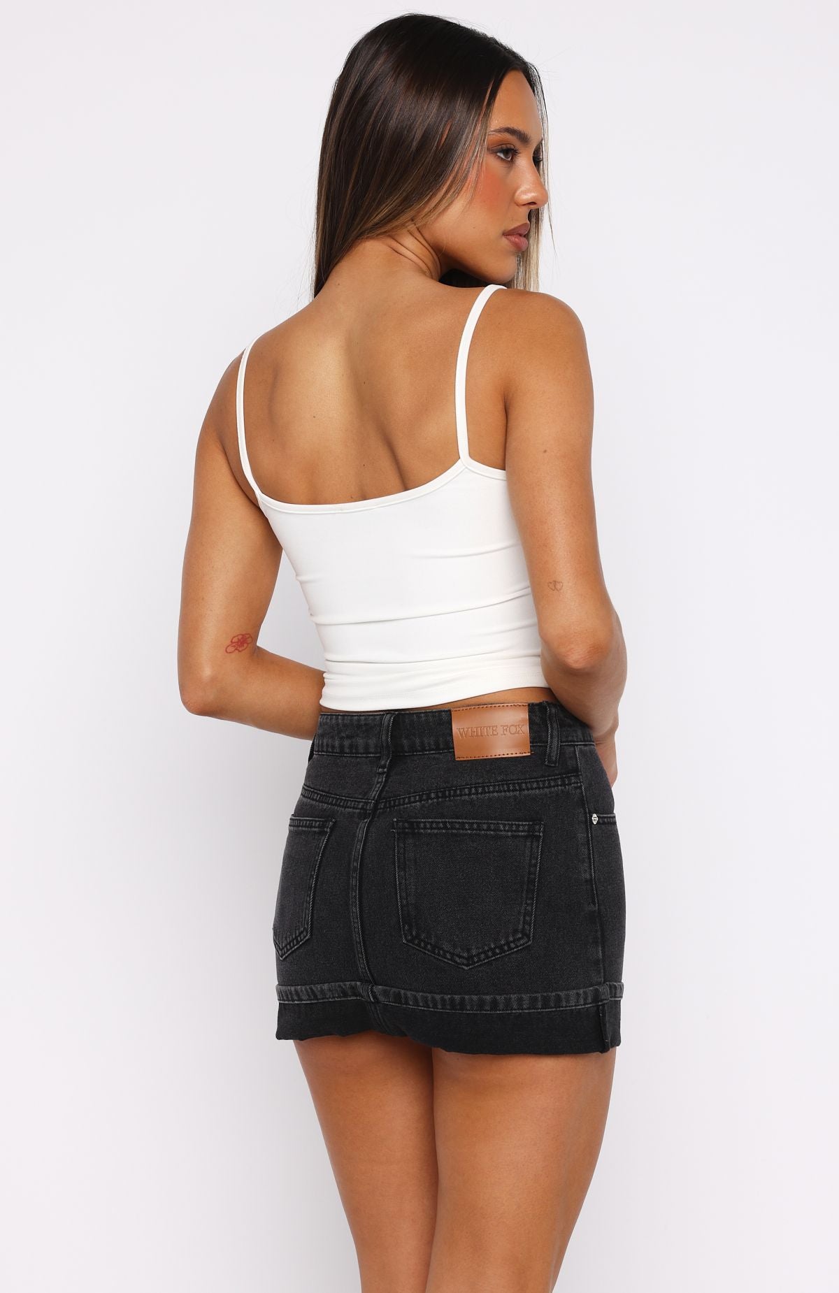 Charlotte Denim Mini Skirt Tan Wash